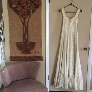 Vintage 70s Gunne Sax Wedding Maxi Dress S
